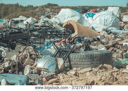 Landfill Of Municipal Waste In Nature, Environmental Protection, Ecology