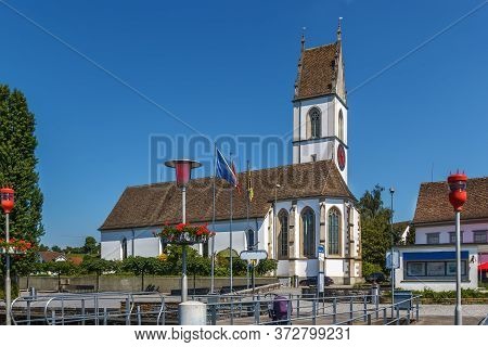 Protestant Church Is Located At The Lake Side In Meilen, Swizerland