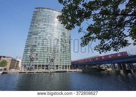 Dlr Train In Canary Wharf London - London, United Kingdom - September 14, 2016