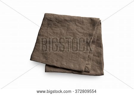 One Single Brown Table Setup Serving Linen Cotton Napkin