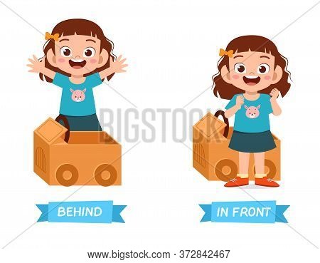 Cute Example Of Opposite Word Antonym For Kid