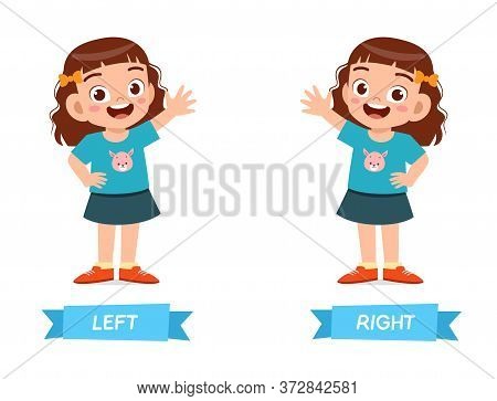 Cute Example Of Opposite Word Antonym For Kid