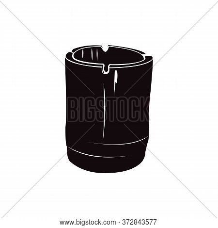 Javanese Traditional Glass Silhouette On A White Background
