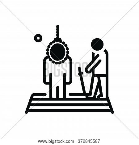 Black Solid Icon For Executing Death  Punishment Execute Hang