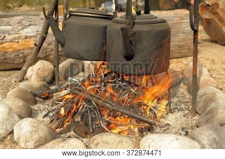 Kettle Over A Fire