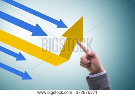 Economic recovery concept with the line charts