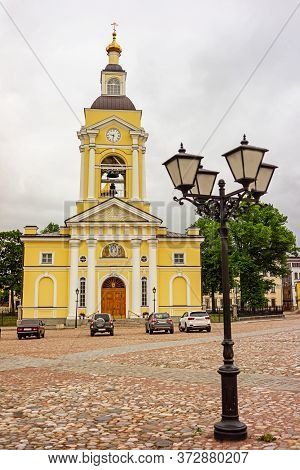 Street In The City Of Vyborg Of Leningrad Oblast, Russia.