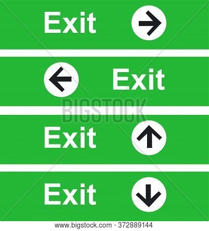 Multi way Exit vector signs Vector Illustration