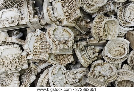 Souvenirs With Famous Landmarks In Rome, Italy