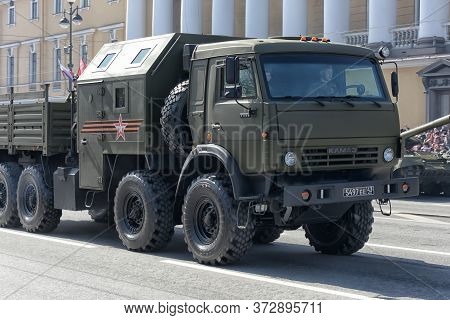 St Petersburg, Russia - May 09, 2015: Military Equipment On The Victory Parade