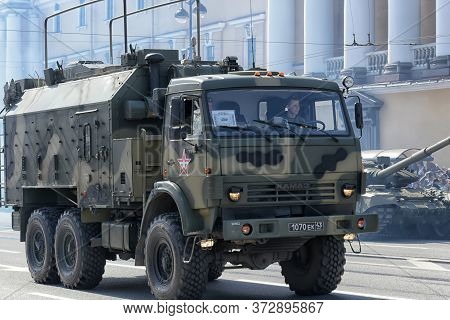 St Petersburg, Russia - May 09, 2015: Military Equipment On The Victory Parade