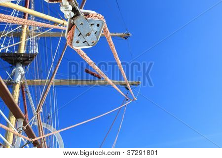 Wires, Rope Detail, Rigging Of Boat