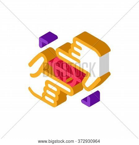Target Focusing Icon Vector. Isometric Target Focusing Sign. Color Isolated Symbol Illustration