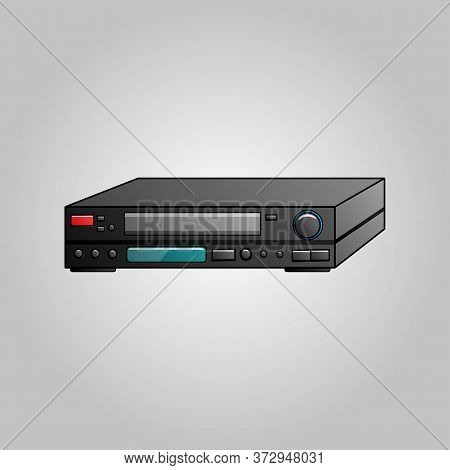 Old Beautiful Retro Hipster Video Cassette Recorder For Watching Movies From The 70s, 80s, 90s On A 