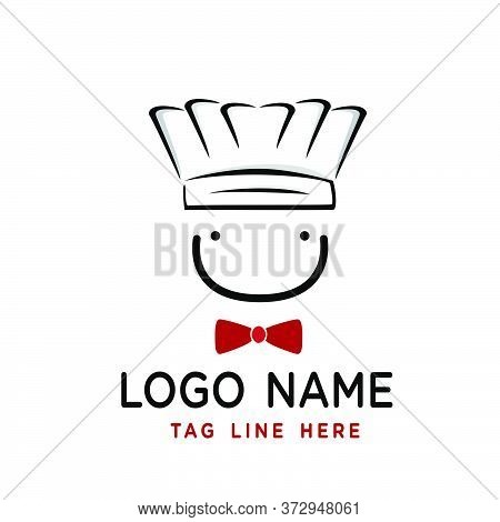 Chef Logo Design Vector Template Icon Smile