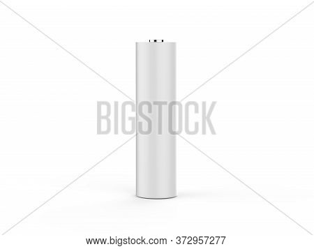 Blank Power Battery, Empty Aa Accumulator, Clear Cylinder Ecology Battery Mock Up Template On Isolat