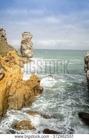 Beautiful Coast Of Papoa Islet In Peniche, Portugal