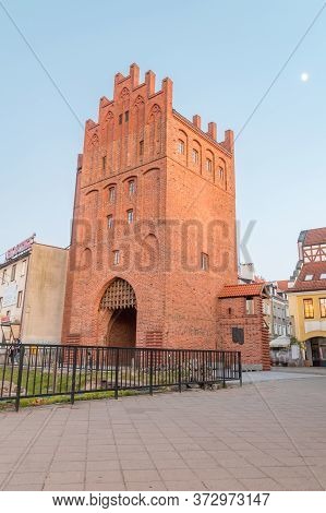 Olsztyn, Poland - May 31, 2020: High Gate In The Evening.