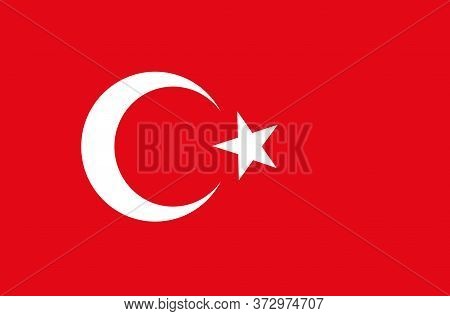 Vector Turkey Flag . Vector Background Of Turkey Flag. Turkish Flag Vector Drawing. Creative Abstrac