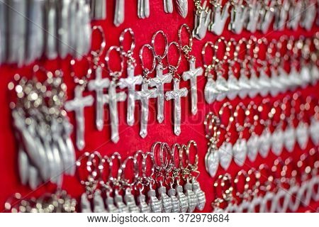 Keychains  Jewelry  Made Of Metal Scraps From Unexploded Bombs Luang Prabang Market Laos