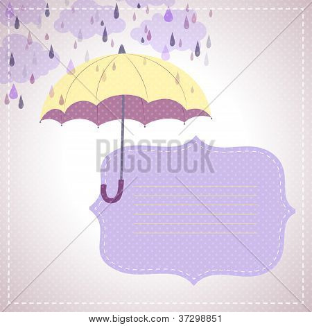 Hintergrund fÃ¼r Nachrichten mit einem gelben Regenschirm