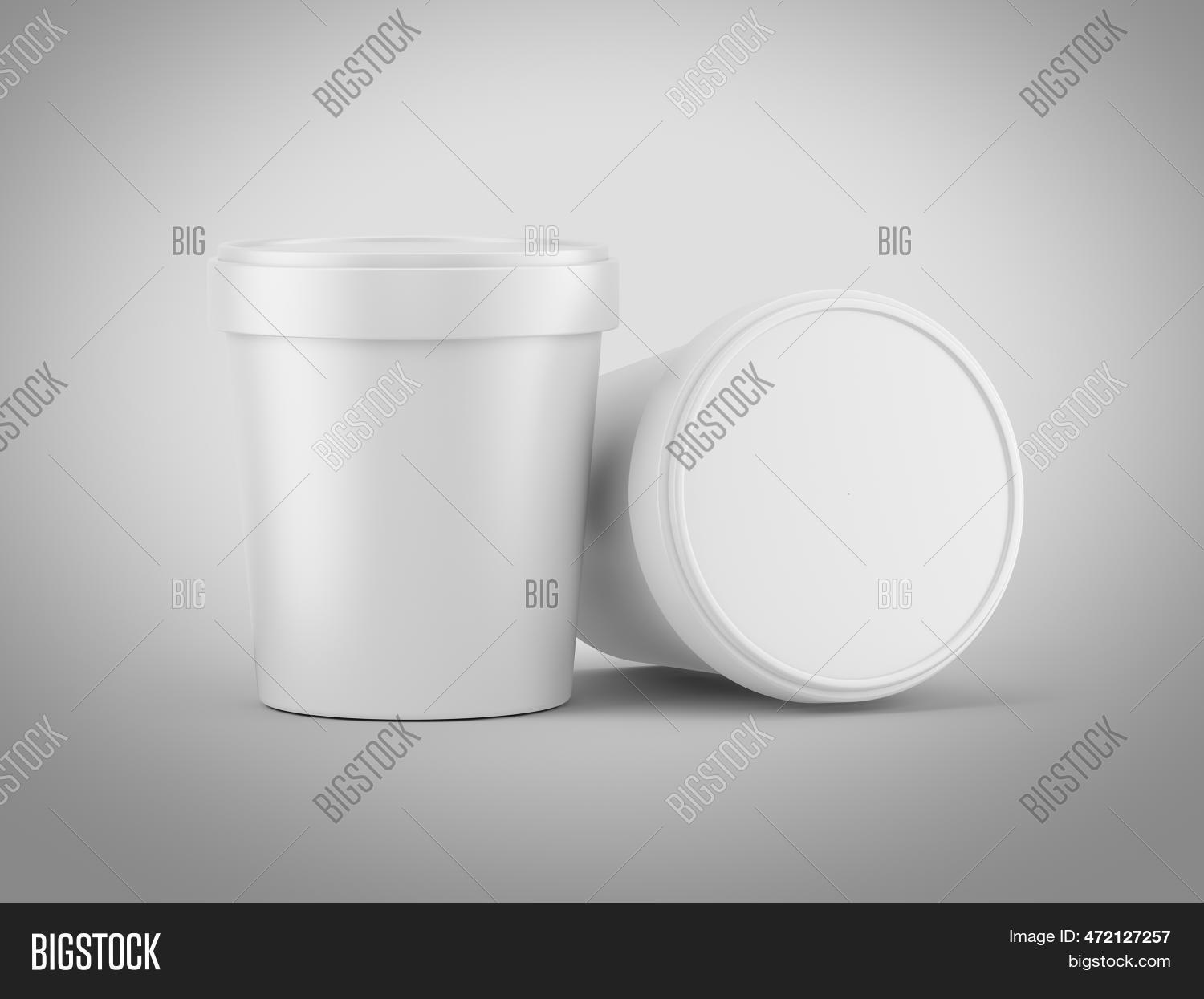 Pair Ice Cream Buckets Image & Photo (Free Trial) Bigstock