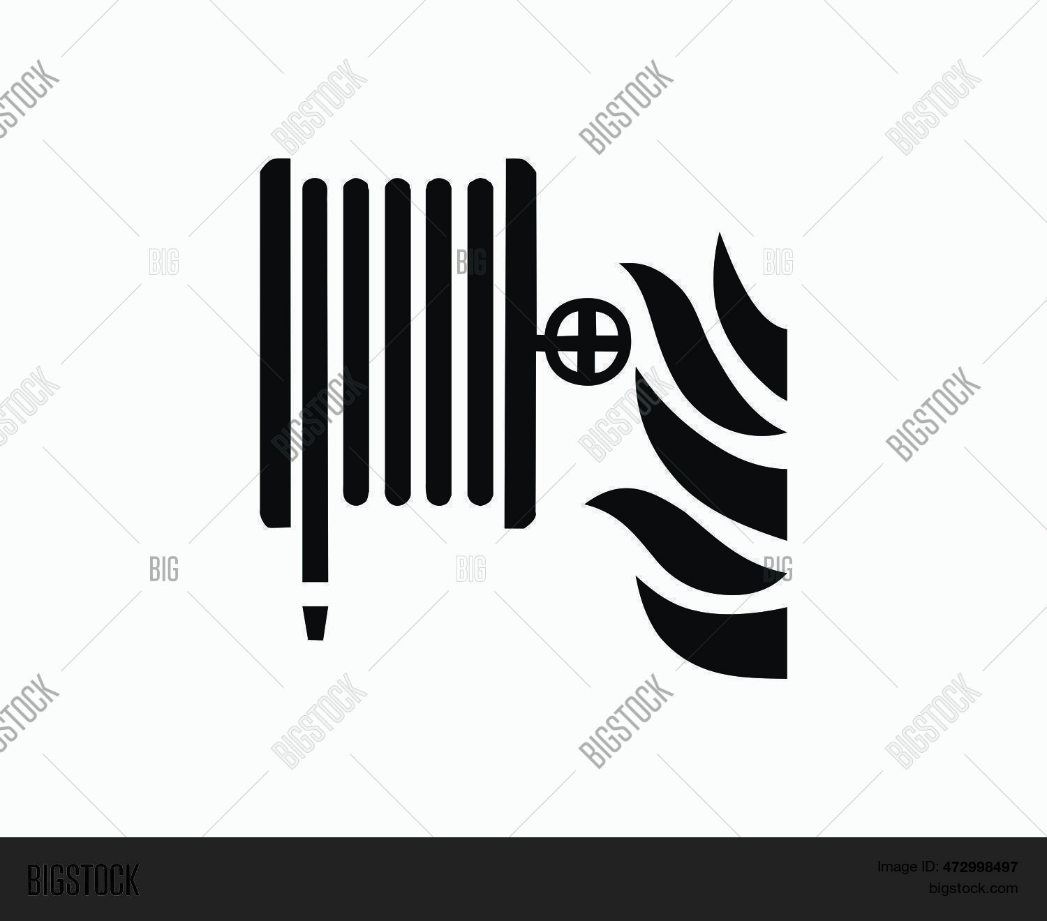 Fire Hose Reel Vector & Photo (Free Trial) Bigstock