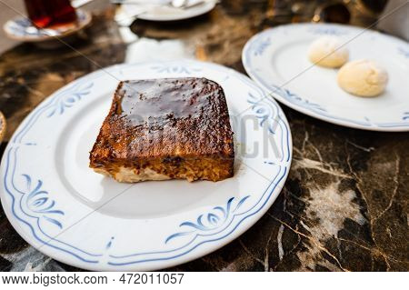 Kazandibi, A Turkish Dessert And Type Of Caramelized Milk Pudding. Developed In The Ottoman Palace A