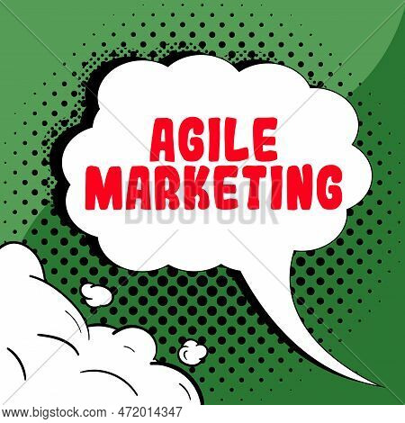 Handwriting Text Agile Marketing. Concept Meaning Focusing Team Efforts That Deliver Value To The En