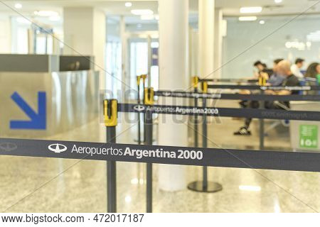 Buenos Aires, Argentina, November 18, 2022: Waiting Room In The Boarding Area Of The Jorge Newbery I