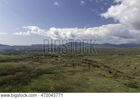 Aerial Drone View Landscape In 