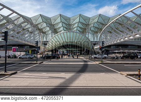 Lisbon, Portugal - November 01: Modern Architecture At The Oriente Station Gare Do Oriente On Novemb