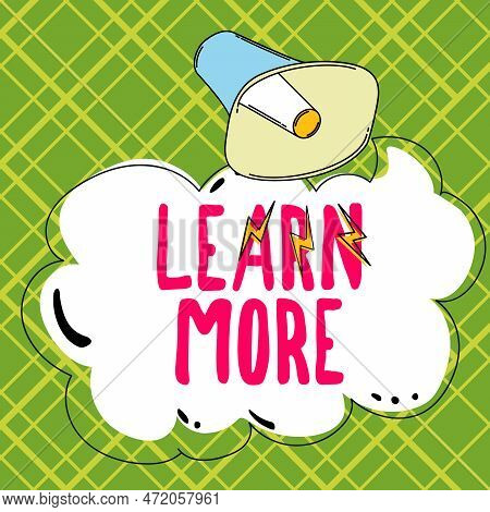 Sign Displaying Learn More. Business Overview Deepen Knowledge Of The Thing You Want To Do Or New Sk