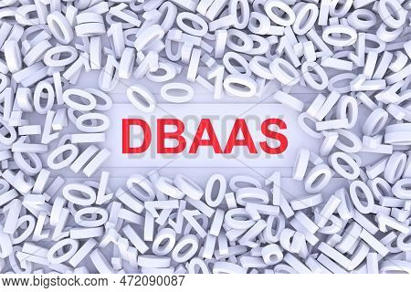Dbaas Concept Scattered Binary Code 3d Illustration
