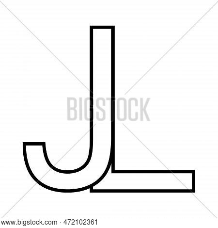 Logo Sign Lj Jl, Icon Double Letters Logotype J L