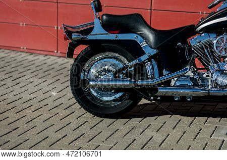 Minsk, Belarus, February 2023 -  Super Bike Harley Davidson. American Chopper