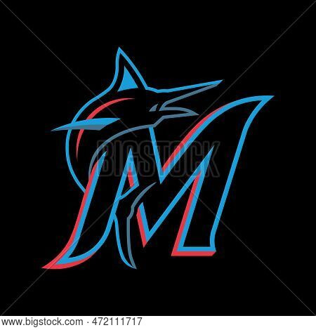 Vinnitsa, Ukraine - December 27, 2022: Mlb 
Miami Marlins Sport Baseball Team Logo.