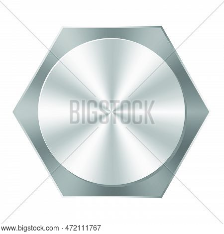 Metal Screw Head. Construction Hardware. Tool For Building And Repairs. Vector Element Construction