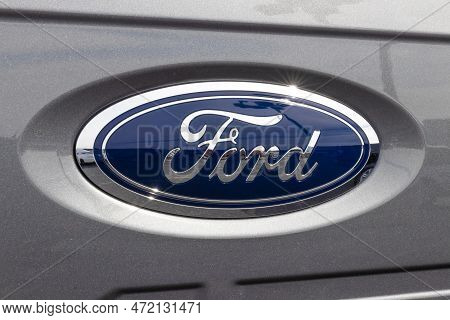 Anderson - Circa March 2023: Ford Motor Company Logo. Ford Manufactures The Mustang, Escape, Explore