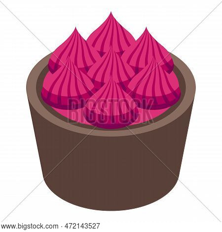 Icing Nozzles Cup Icon Isometric Vector. Cake Bag. Pastry Tip