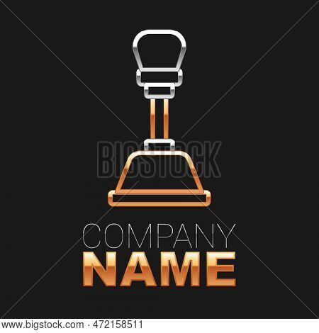 Line Gear Shifter Icon Isolated On Black Background. Manual Transmission Icon. Colorful Outline Conc