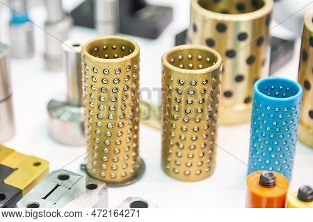 The Group Of Guide Bush Made From Bronze Material And Ball Roller. The Press Die Standard Parts Manu
