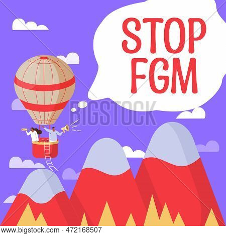 Text Showing Inspiration Stop Fgm. Business Showcase Put An End On Female Genital Cutting And Female