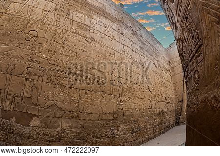 Aspects From The Karnak Temple Complex, A Mix Of Ancient Egyptian Temples And Pylons Near Luxor, Egy