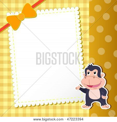 Orangutan. Baby Card.