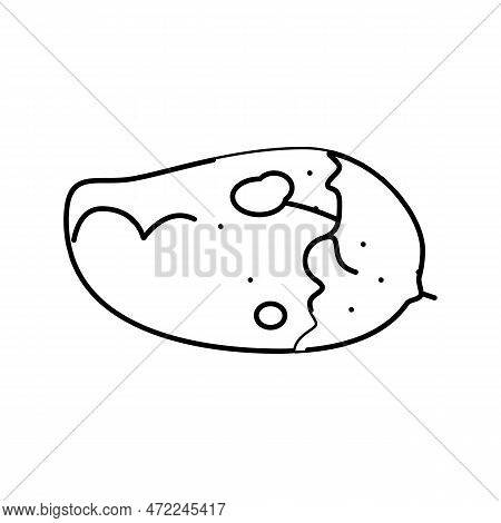 Mangoes Rotten Food Line Icon Vector. Mangoes Rotten Food Sign. Isolated Contour Symbol Black Illust