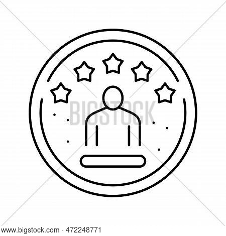 Experience Customer Testimonial Line Icon Vector. Experience Customer Testimonial Sign. Isolated Con