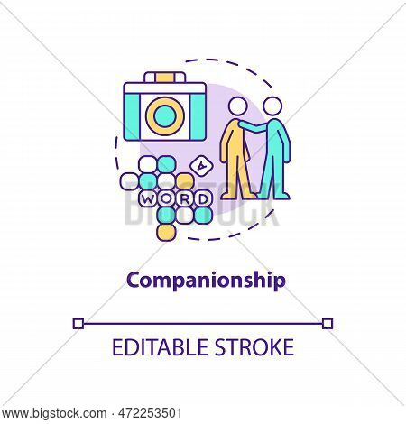 Companionship Concept Icon. Personal Care And Companionship Service Abstract Idea Thin Line Illustra