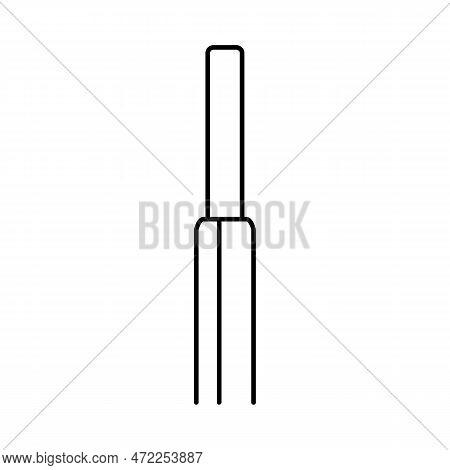 Single Strand Wire Line Icon Vector. Single Strand Wire Sign. Isolated Contour Symbol Black Illustra