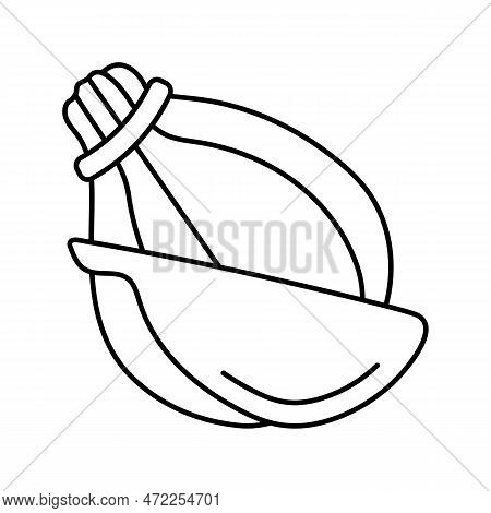 Provolone Cheese Food Slice Line Icon Vector. Provolone Cheese Food Slice Sign. Isolated Contour Sym